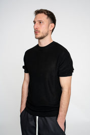 Polo in Maglia Girocollo Black
