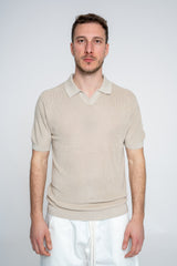 Polo Senza Bottoni Beige
