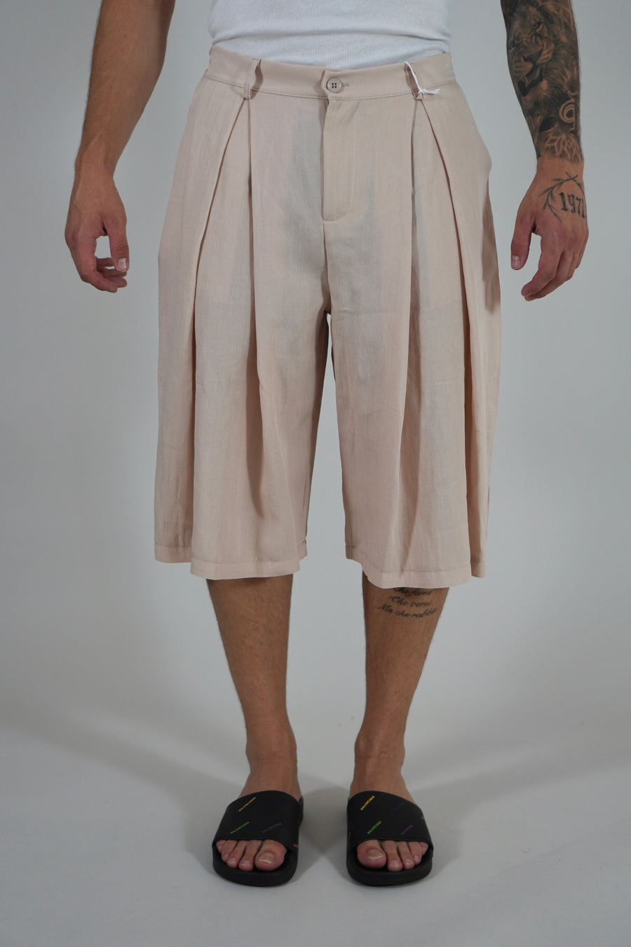 Bermuda Super Pencies Simil Lino Nude