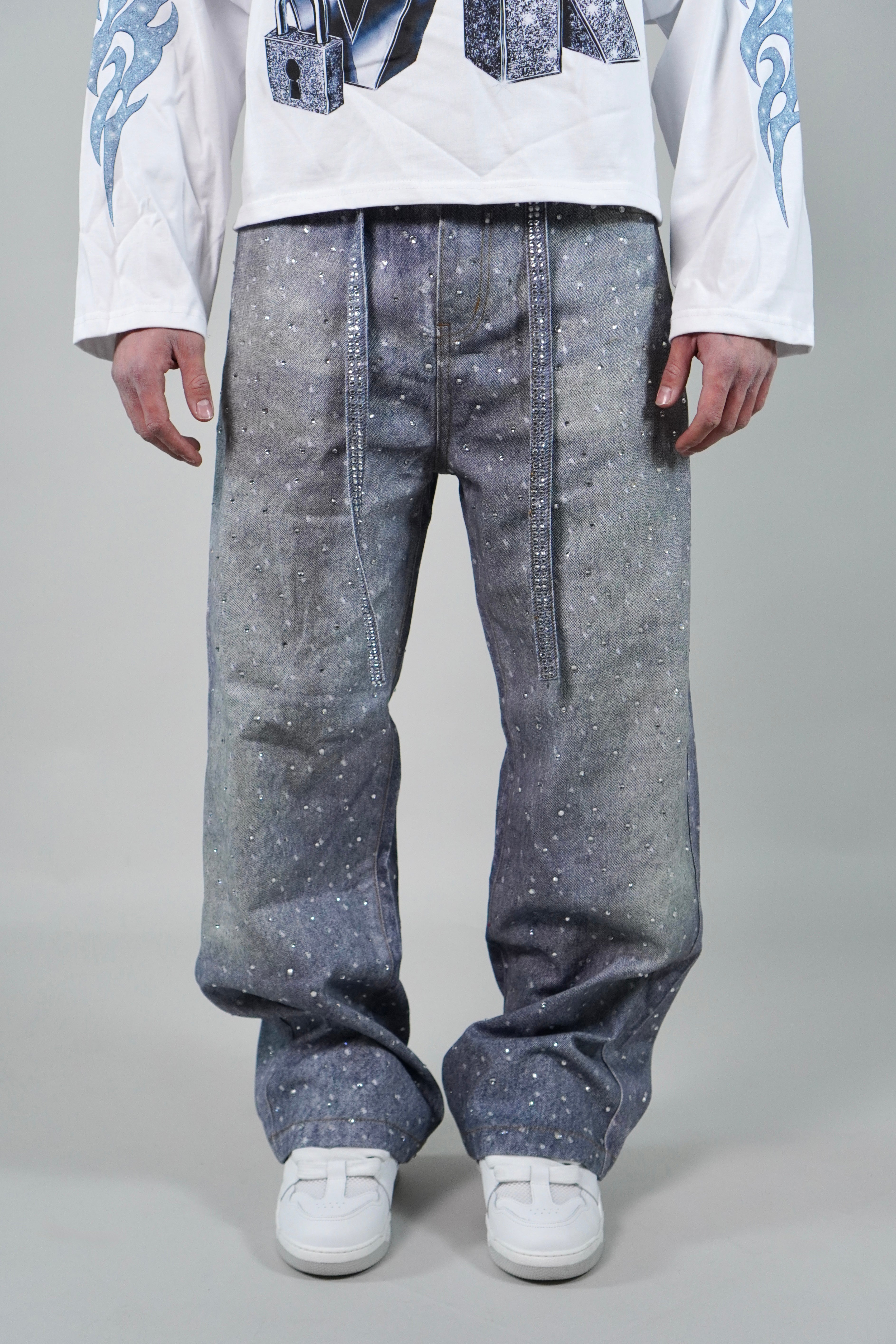OVR Jeans Rhinestone Sky