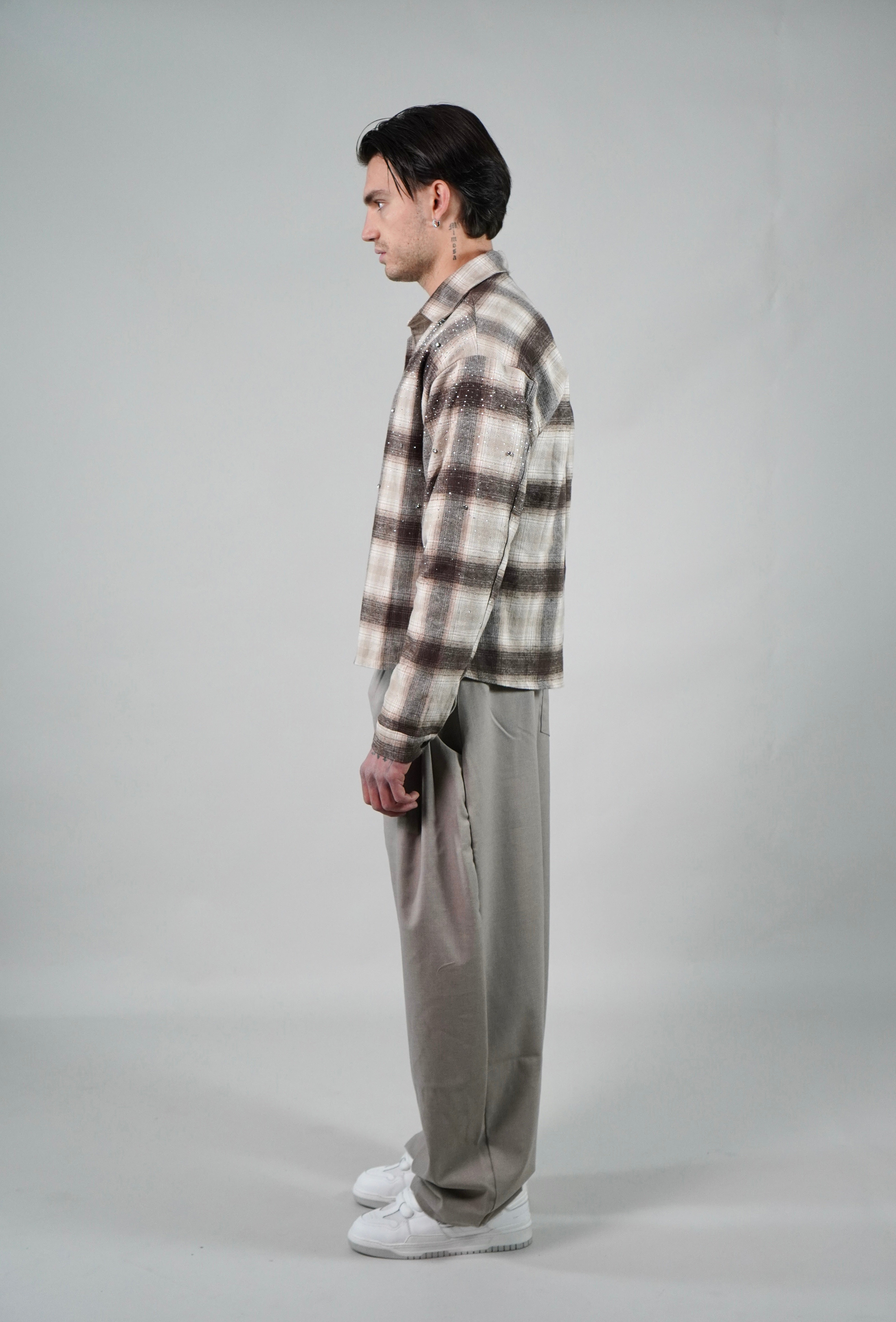 Camicia Flanella Swarovsky Sand