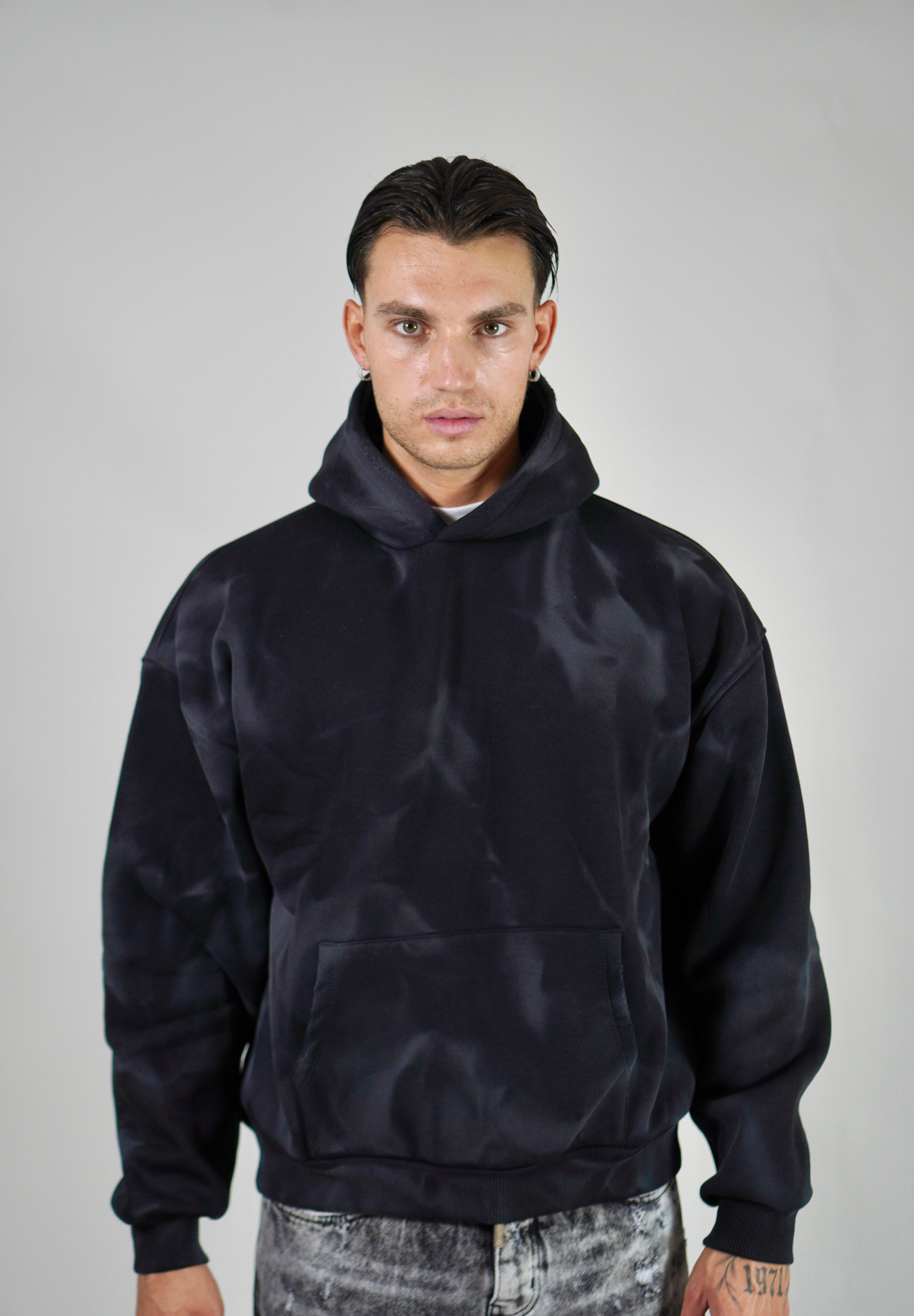 Felpa Boxy Astract Black