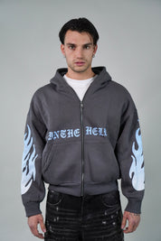 Hoodie Flame Grey