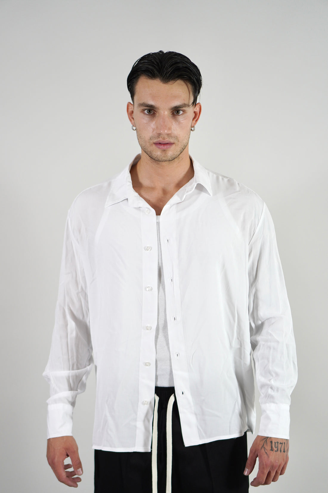 Camicia Simil Seta White