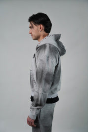 OVR Hoodie Rhinestone Grey