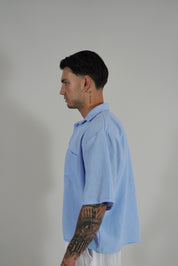 Camicia Simil Lino Sky