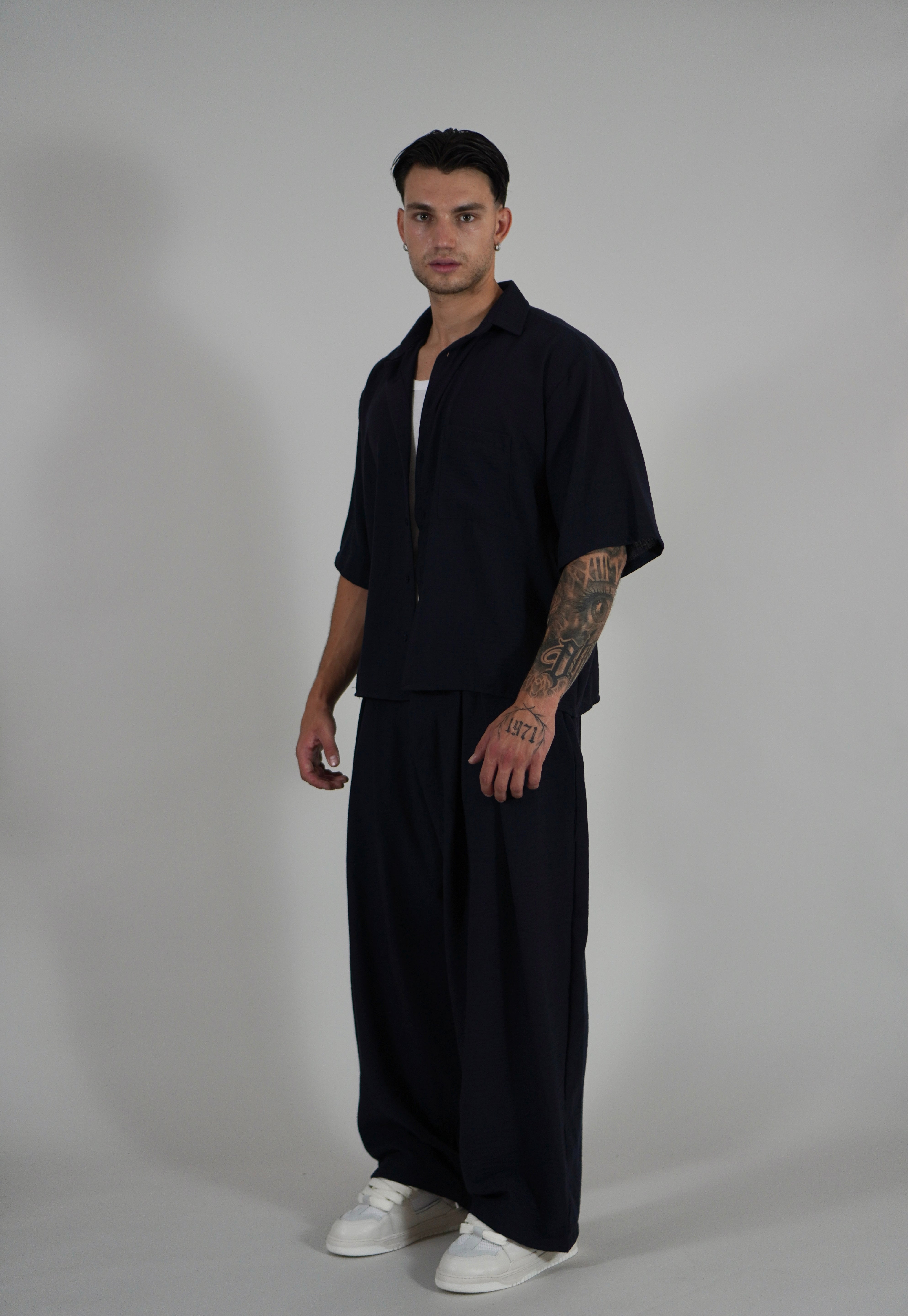 Pantalone Super Pencies Simil Lino Navy