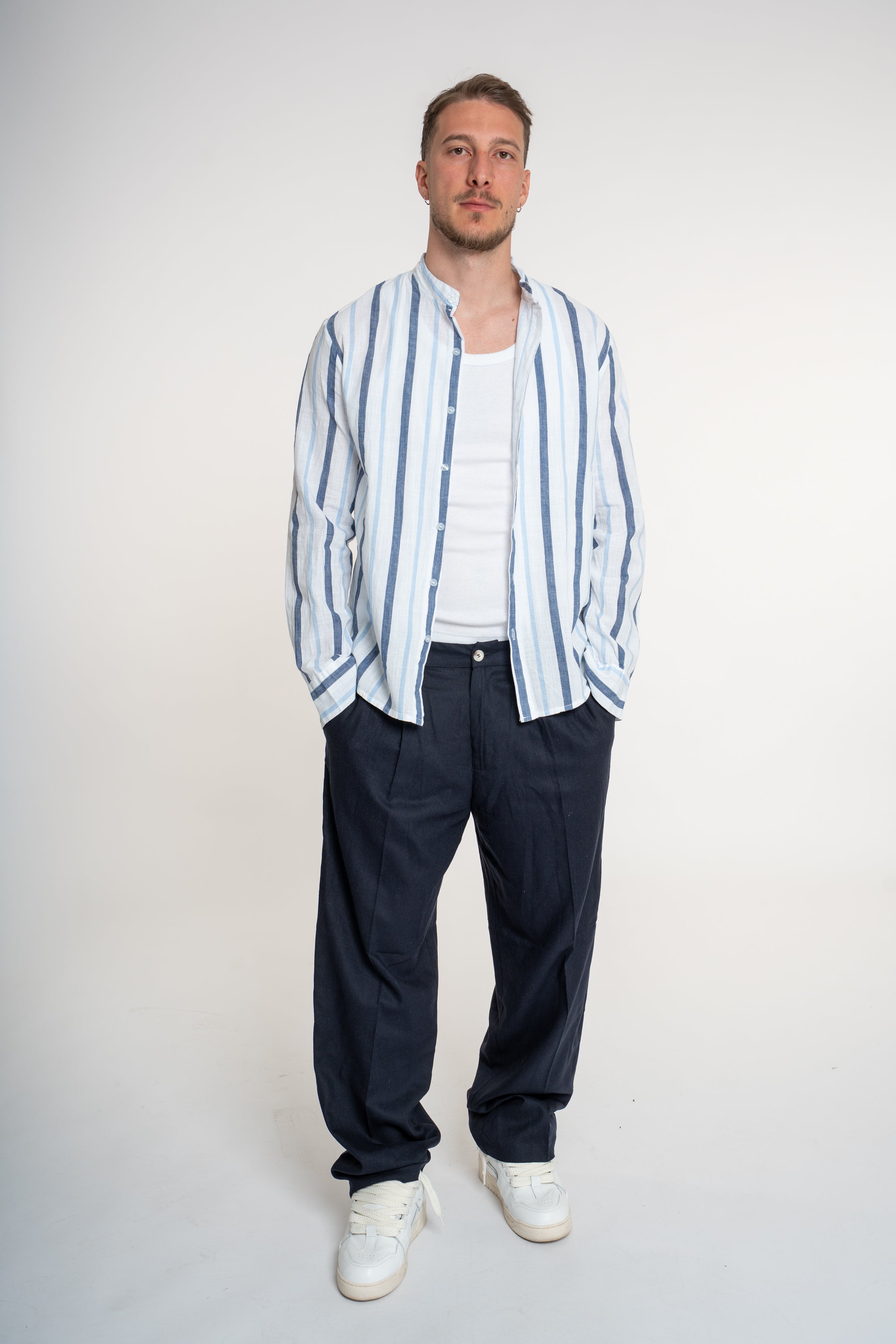 Camicia in Lino Santorini Blue