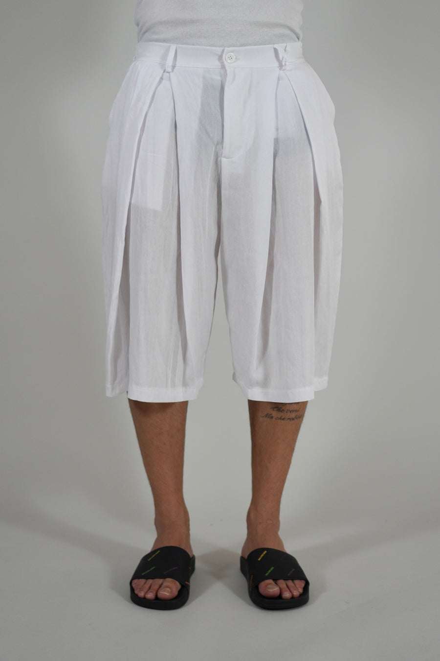 Bermuda Super Pencies Simil Lino White