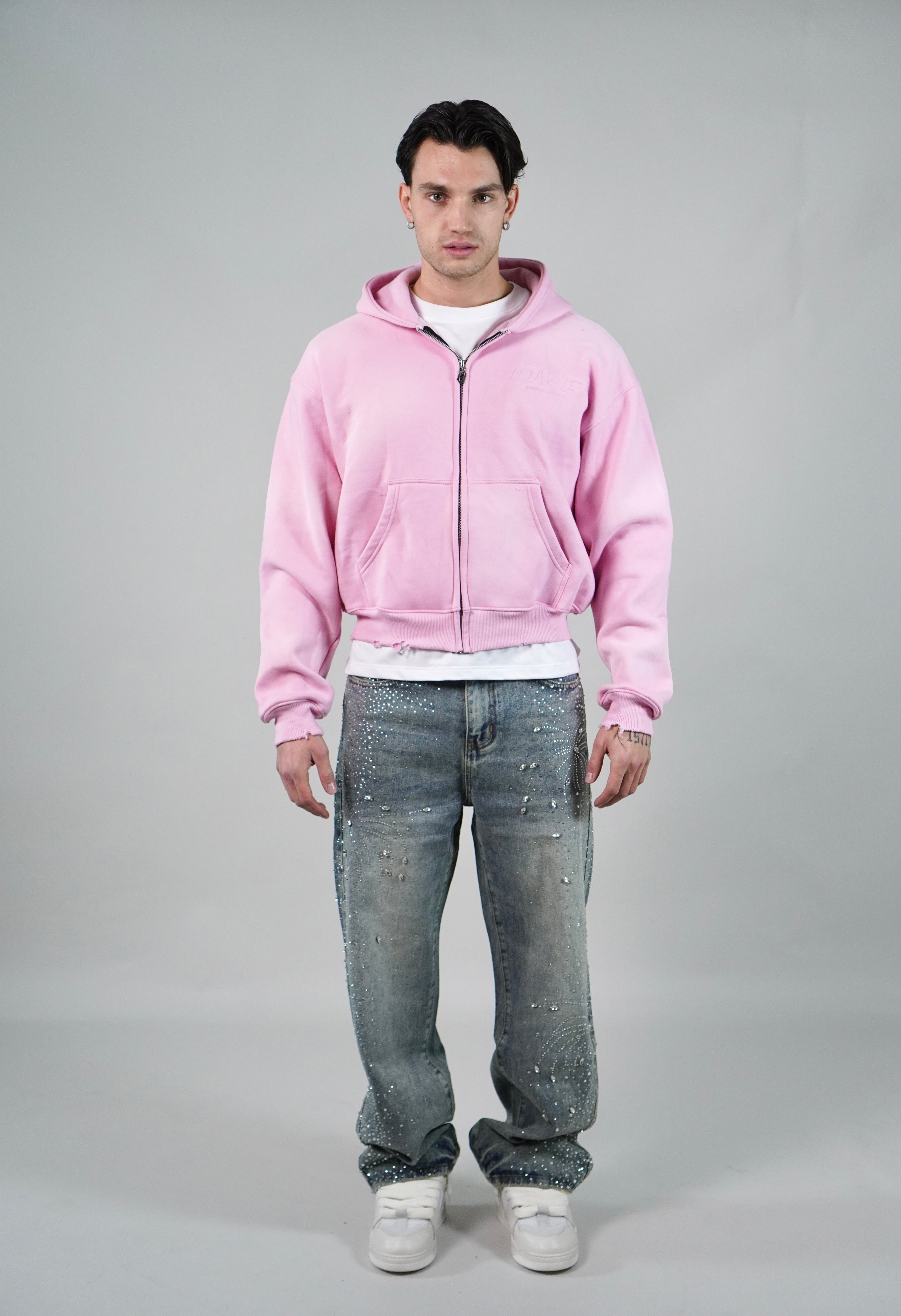 OVR Sunfaded Hoodie Pink