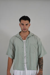 Camicia Simil Lino Mint