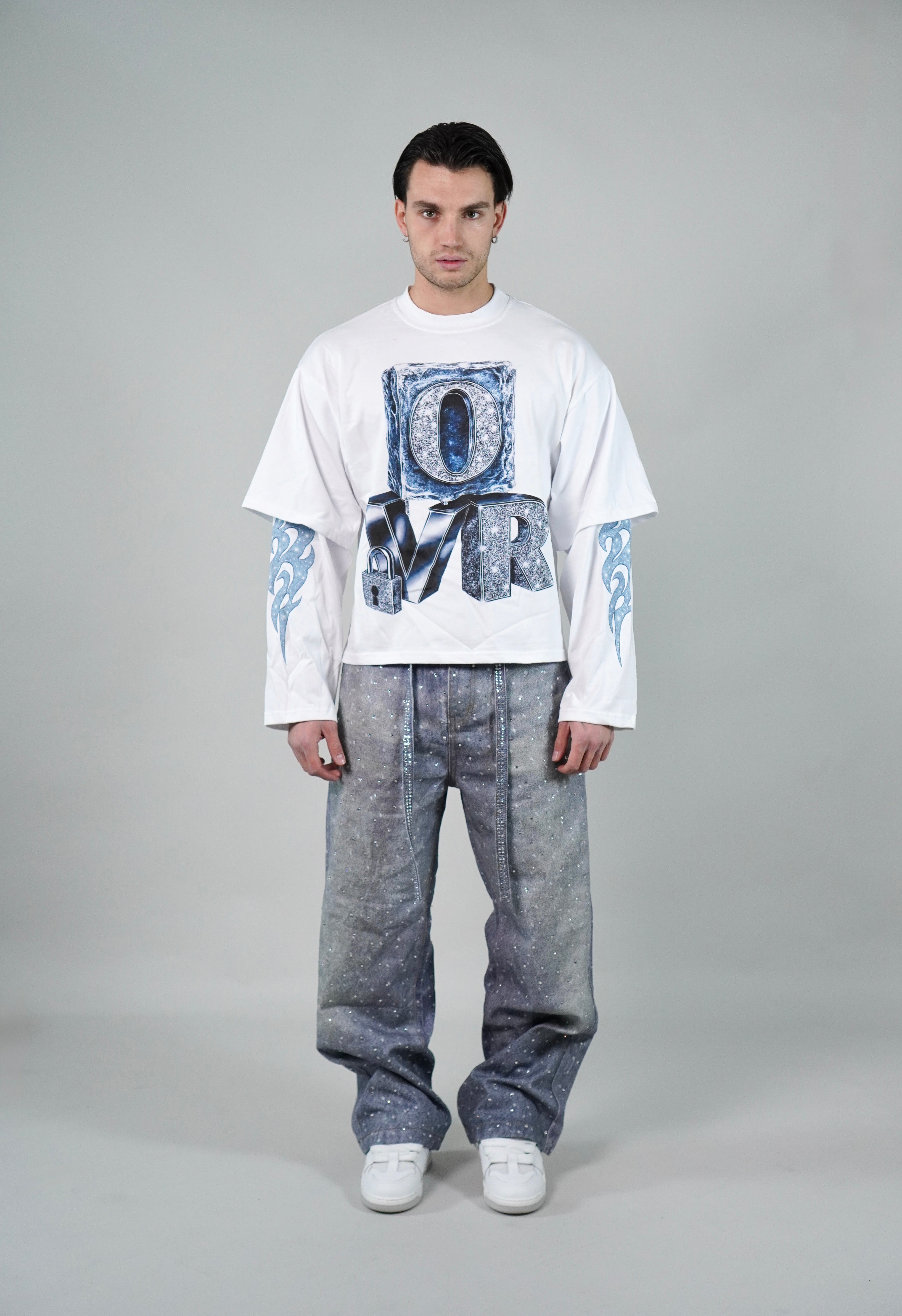 OVR Jeans Rhinestone Sky