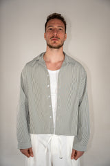 Camicia Righe Fini Military