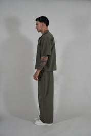 Pantalone Super Pencies Simil Lino Military