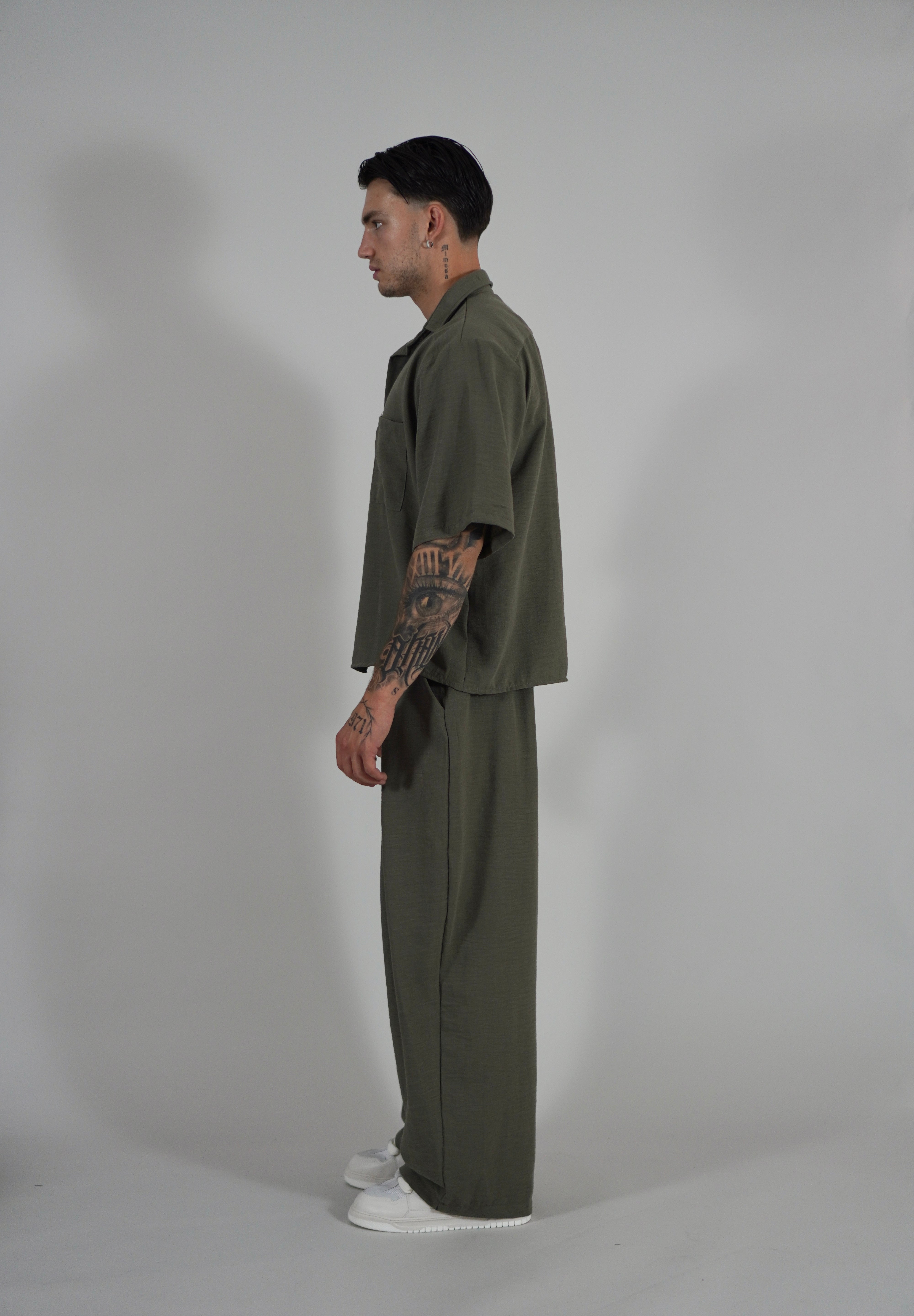 Pantalone Super Pencies Simil Lino Military