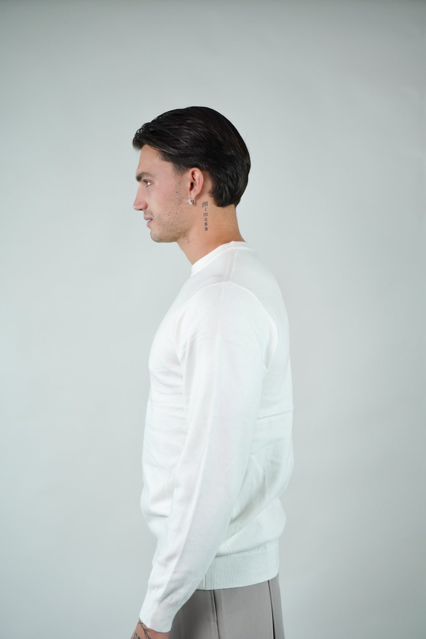 T-Shirt Girocollo Manica Lunga White