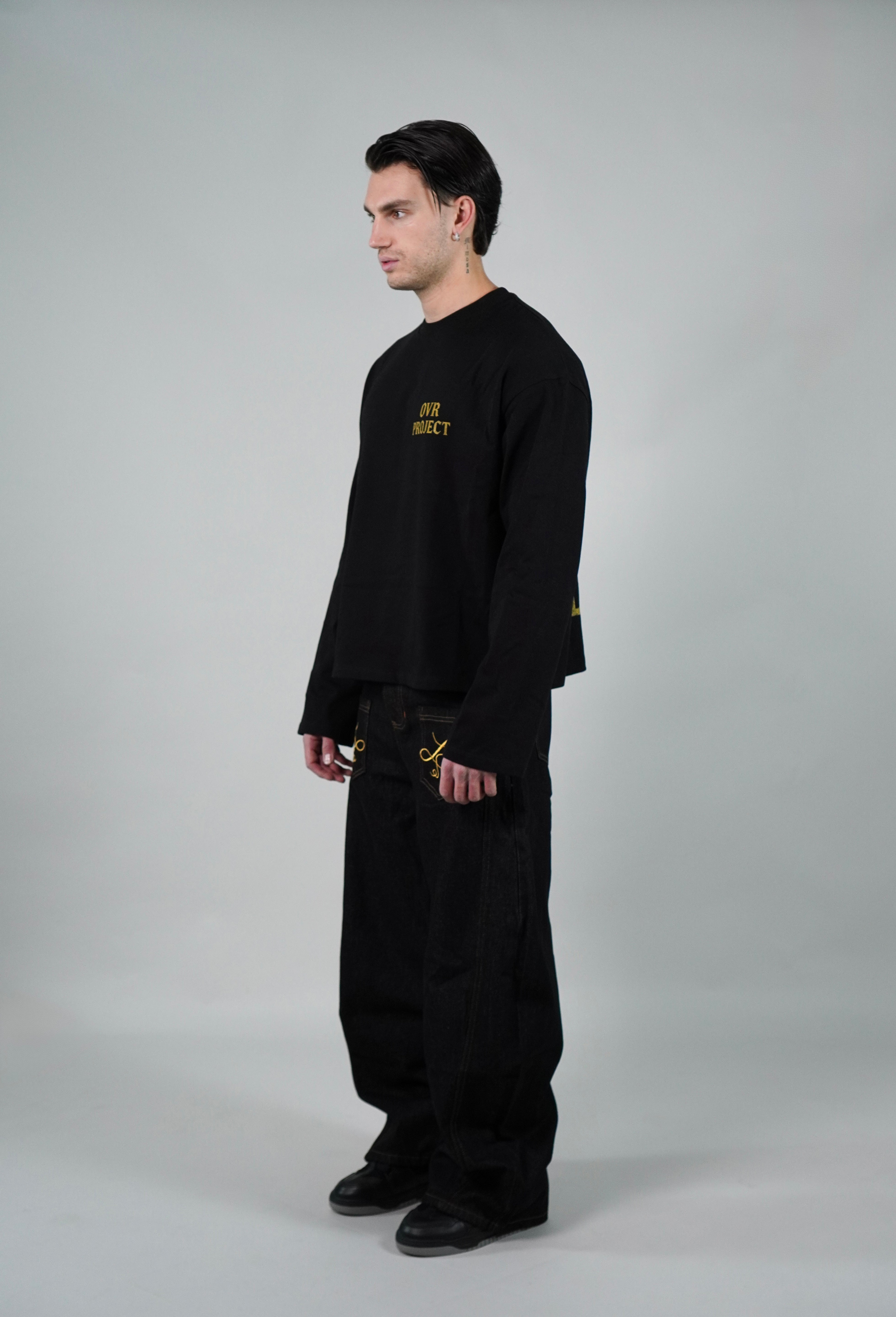OVR Jeans Baggy Raw Black