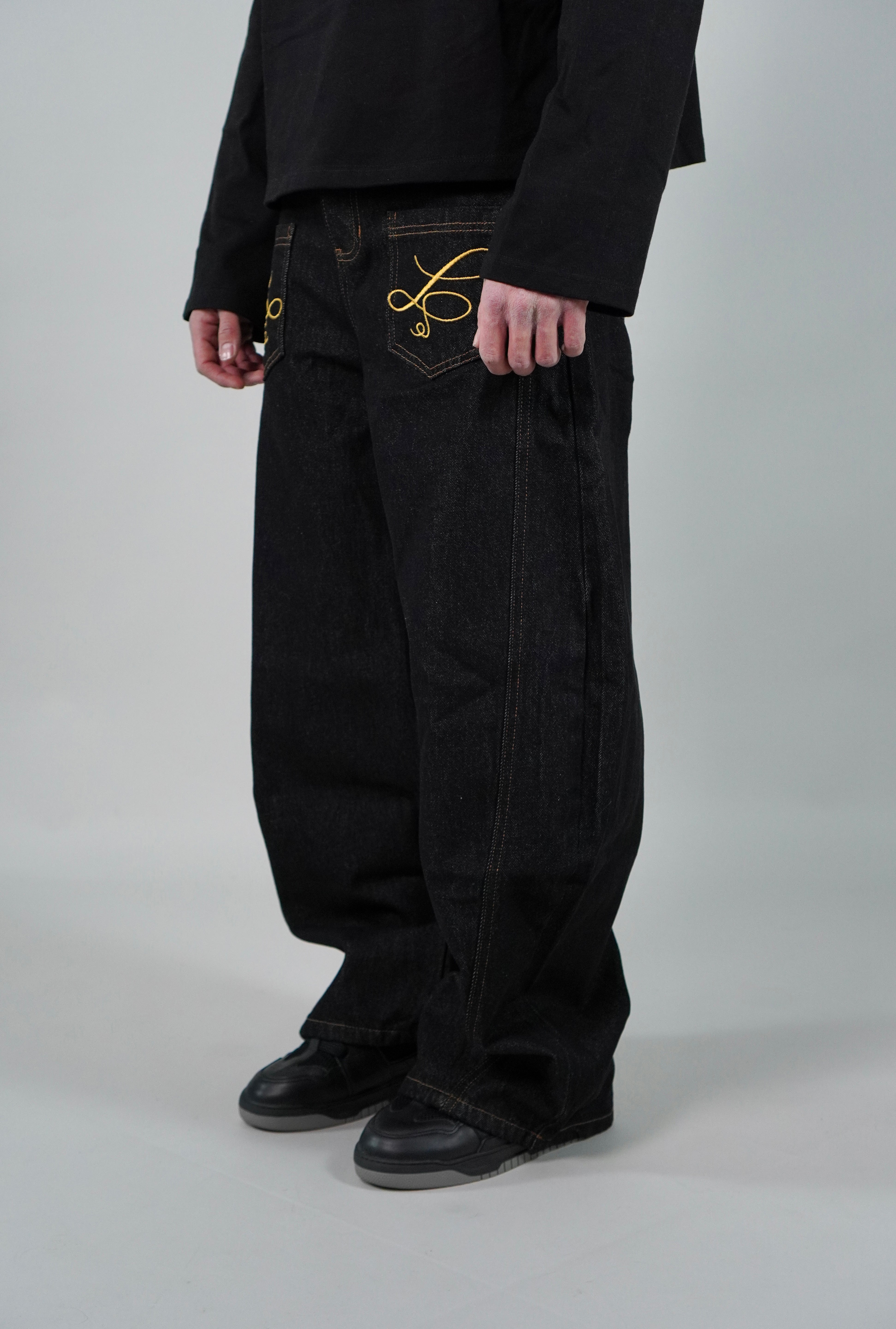 OVR Jeans Baggy Raw Black