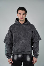 Hoodie Double Flame Strass