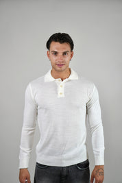 Polo White Manica Lunga