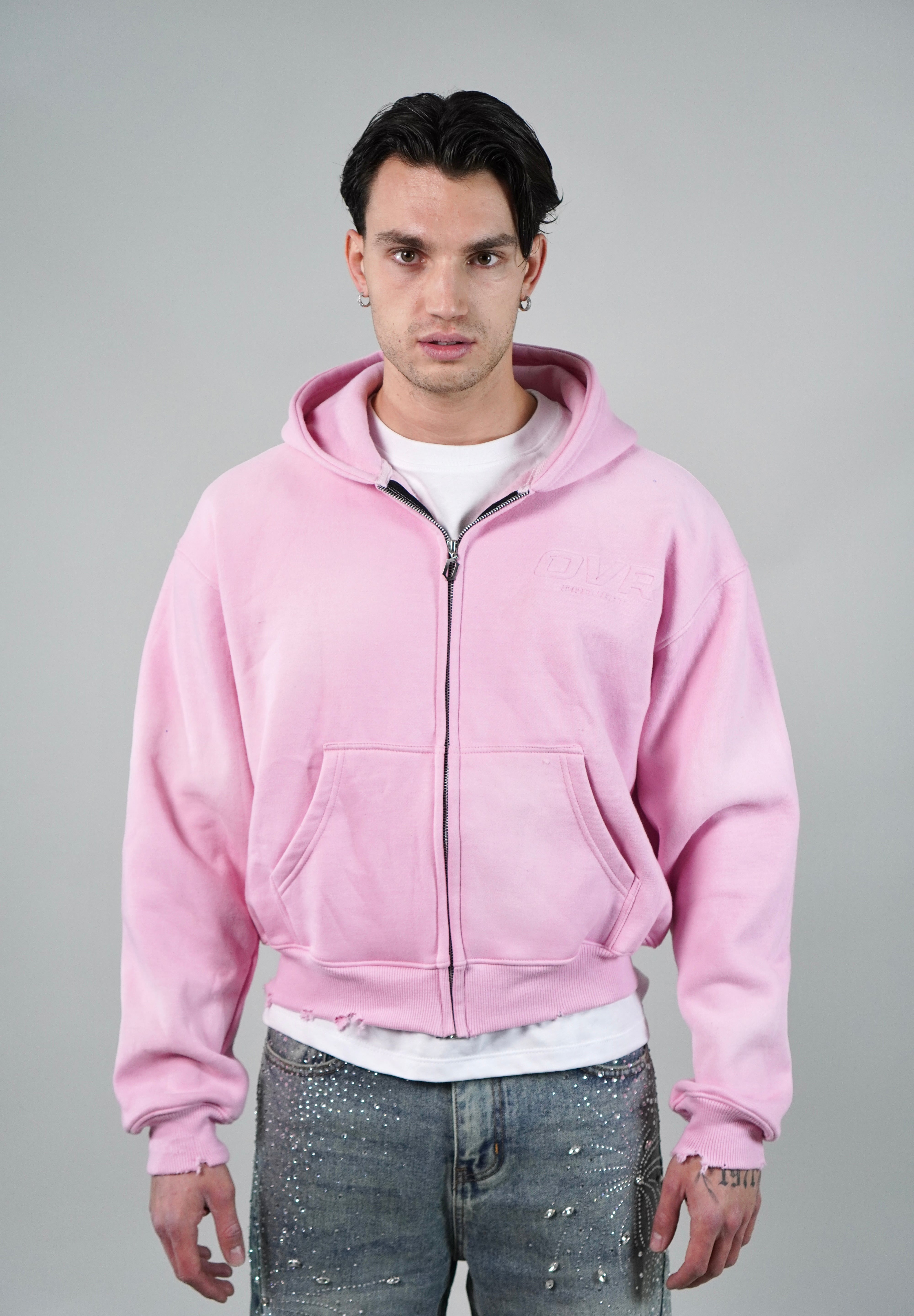 OVR Sunfaded Hoodie Pink