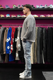 Jeans Flare Button