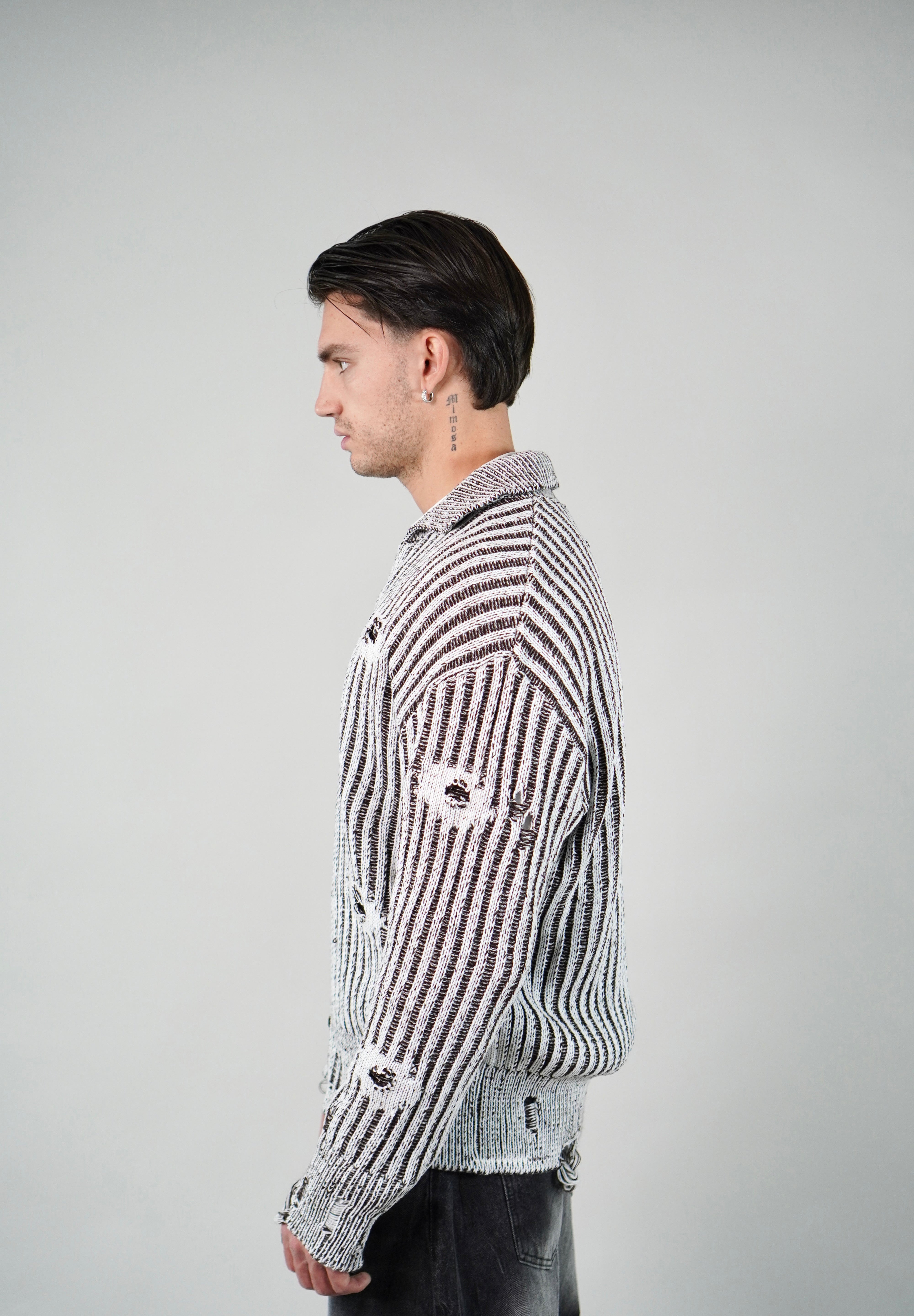 Cardigan Sfrangiato White