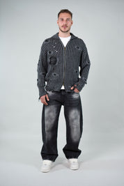 Cardigan Sfrangiato Black