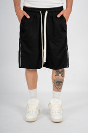 Pantaloncino Tuta Zip Swarovski Black