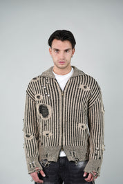 Cardigan Sfrangiato Beige