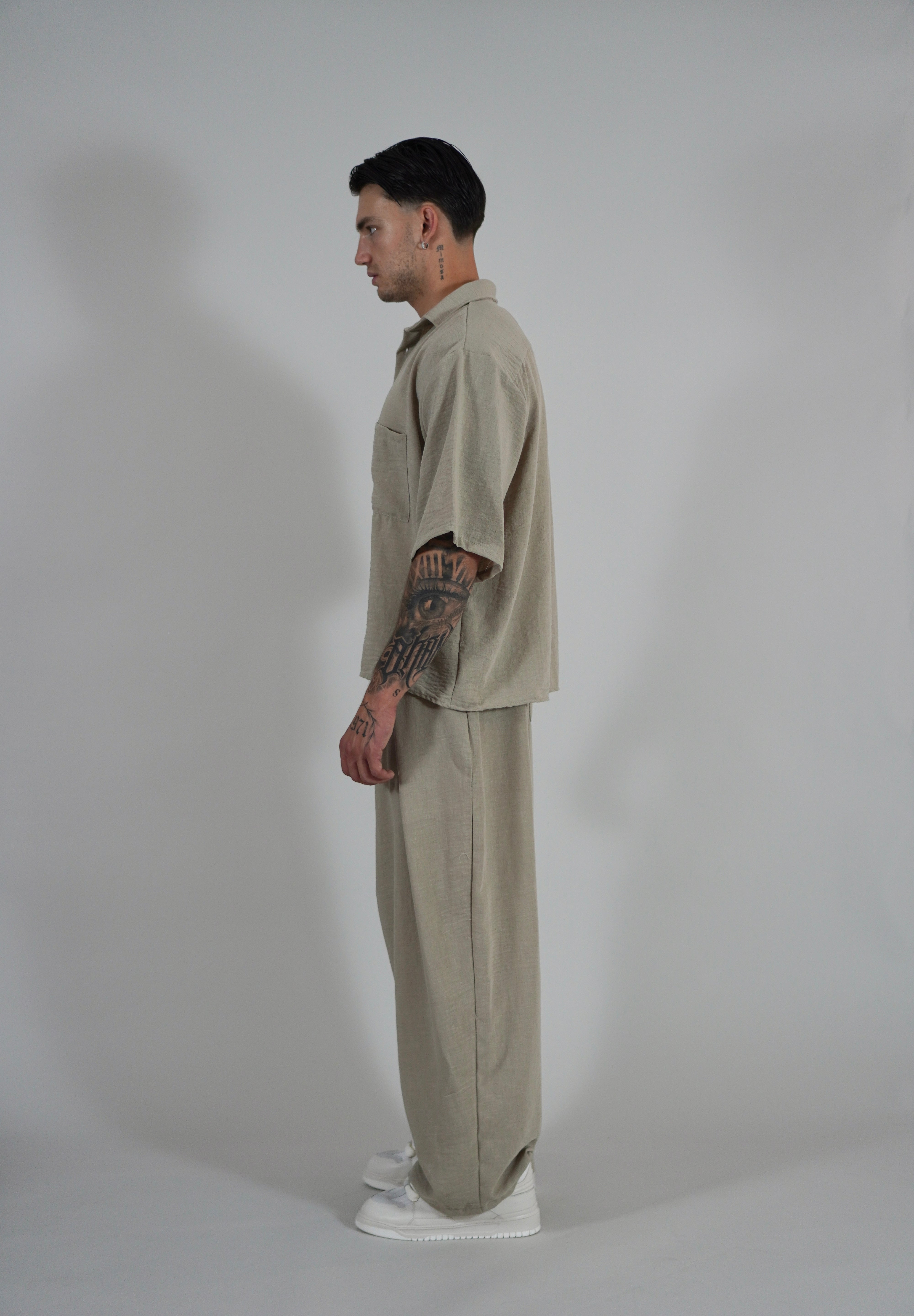 Pantalone Super Pencies Simil Lino Beige