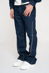 Pantalone Raw Denim Zip