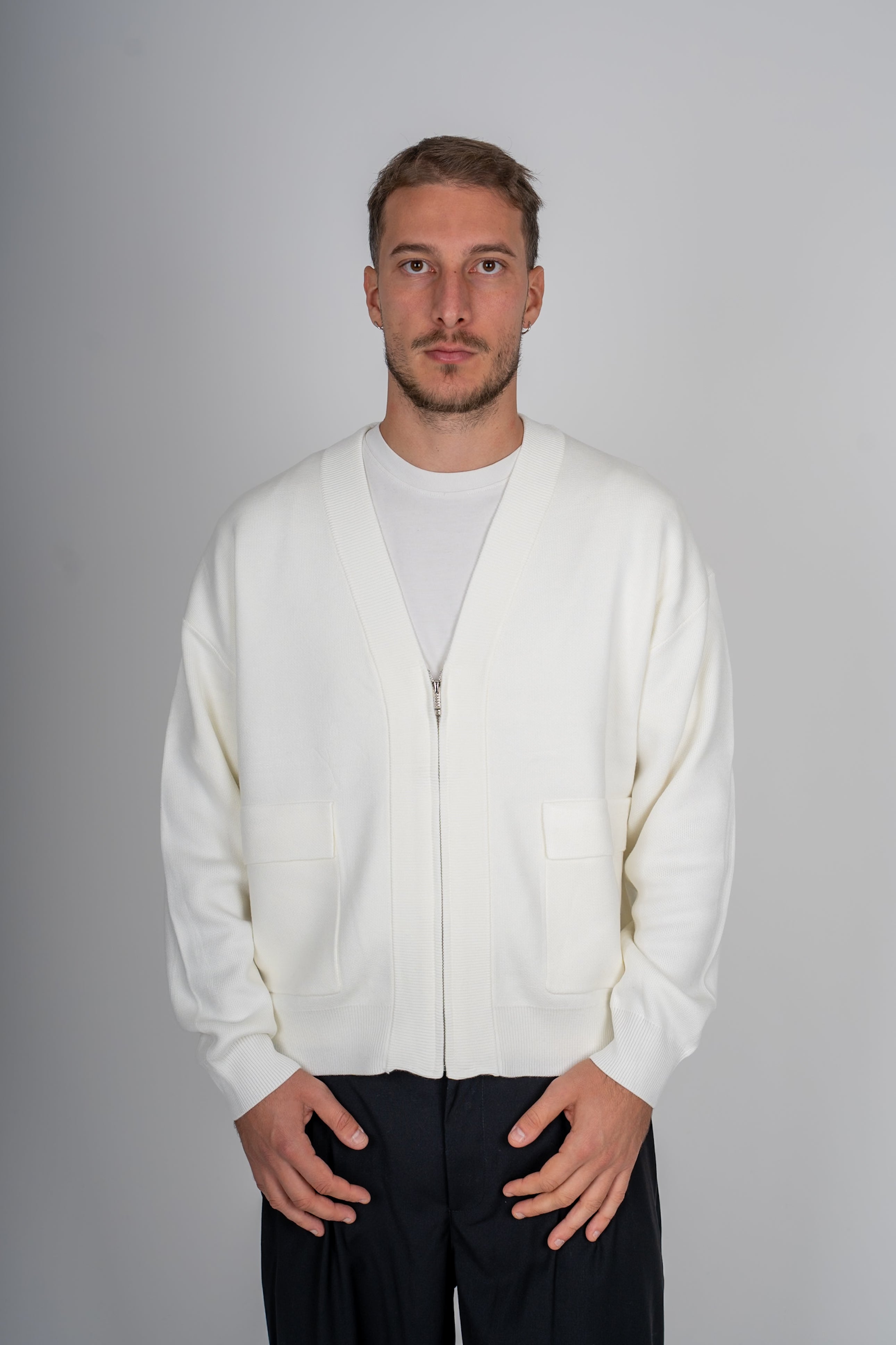 Cardigan Crop Zip