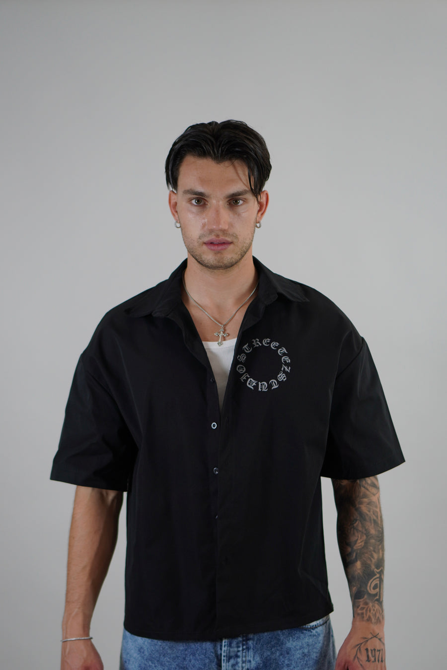Camicia Crop Gothic Black