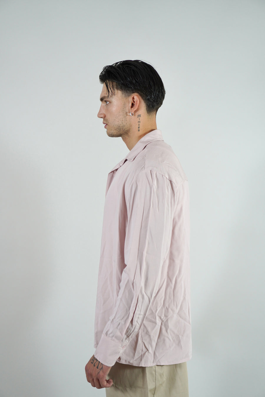 Camicia Simil Seta Pink