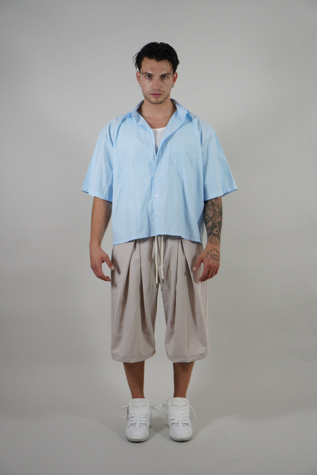 Camicia Boxy Sky