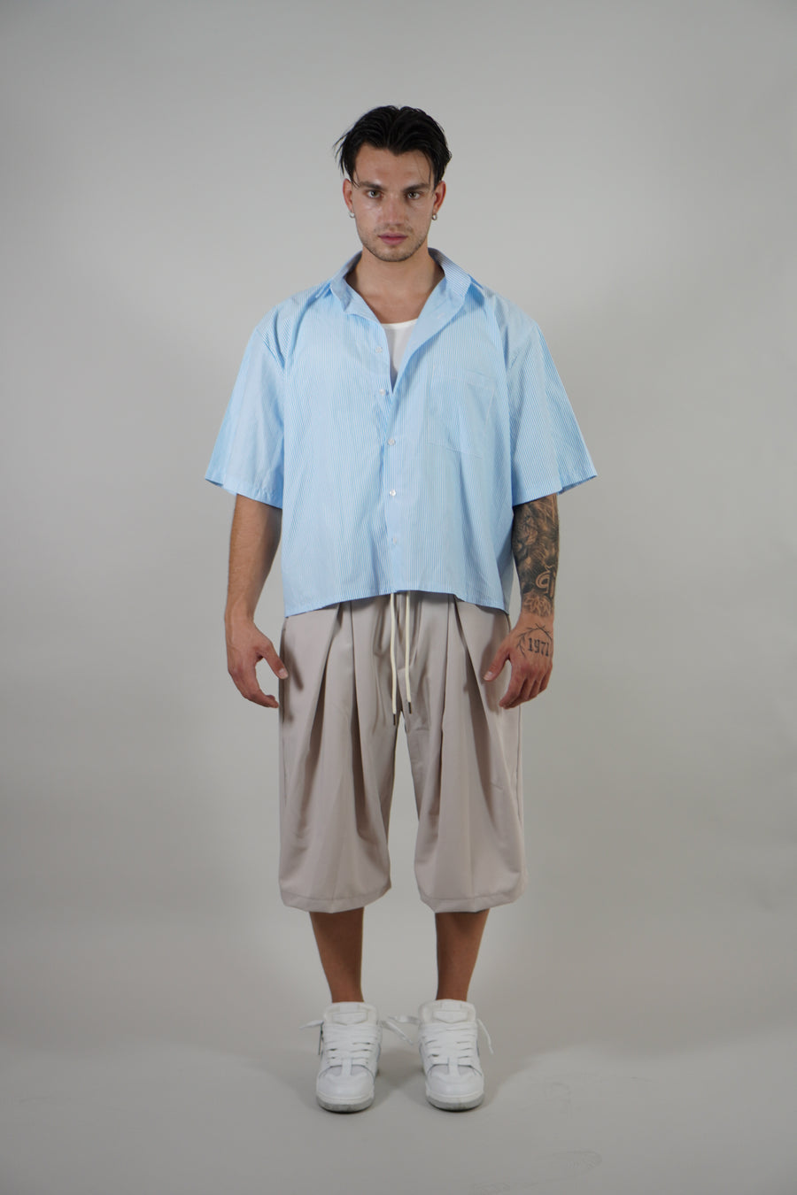 Camicia Boxy Sky