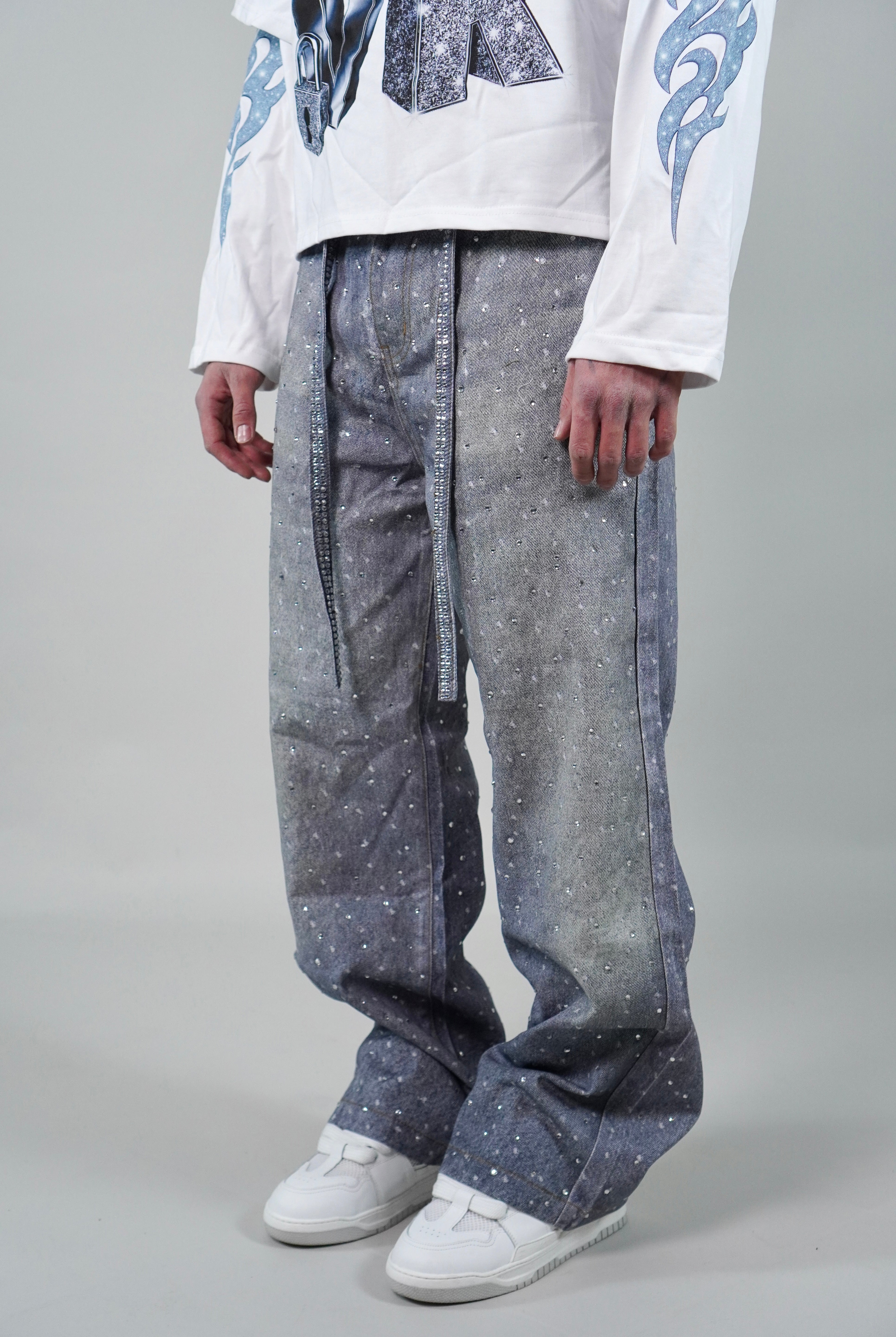 OVR Jeans Rhinestone Sky
