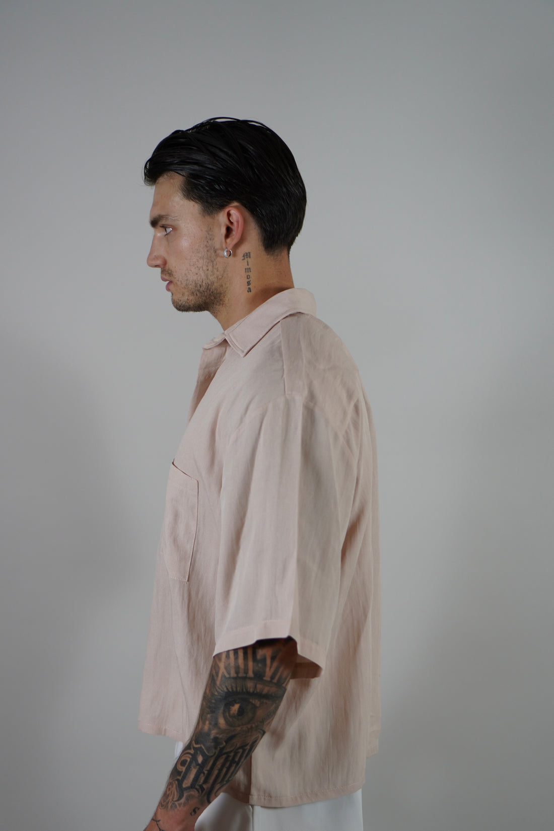 Camicia Simil Lino Nude
