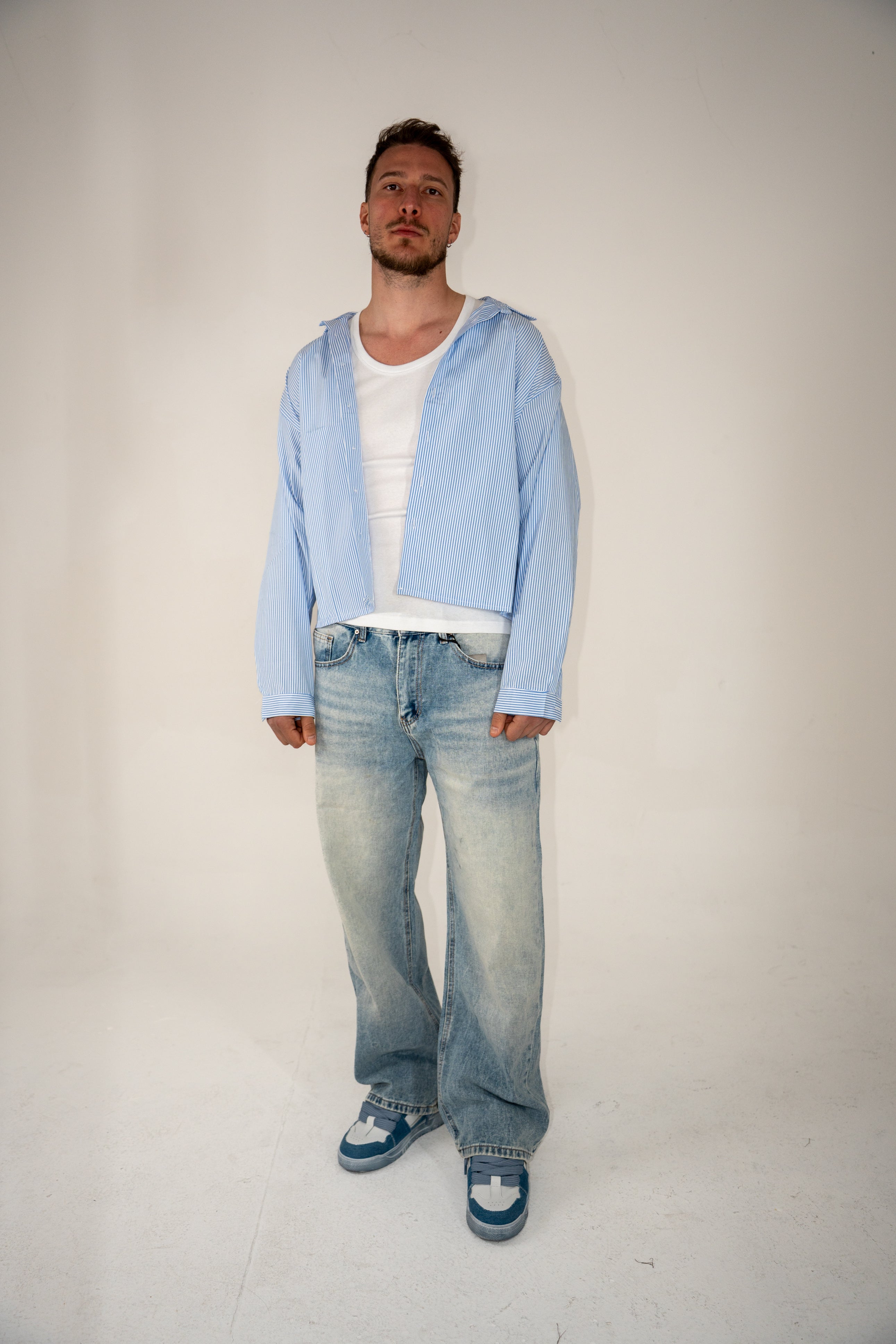Camicia Righe Fini Sky