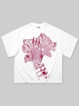 T-Shirt Boxy Money-Holding Nail Art Hand