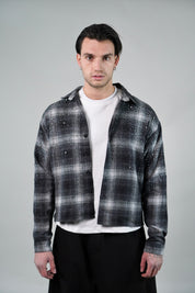 Camicia Flanella Swarovsky Black