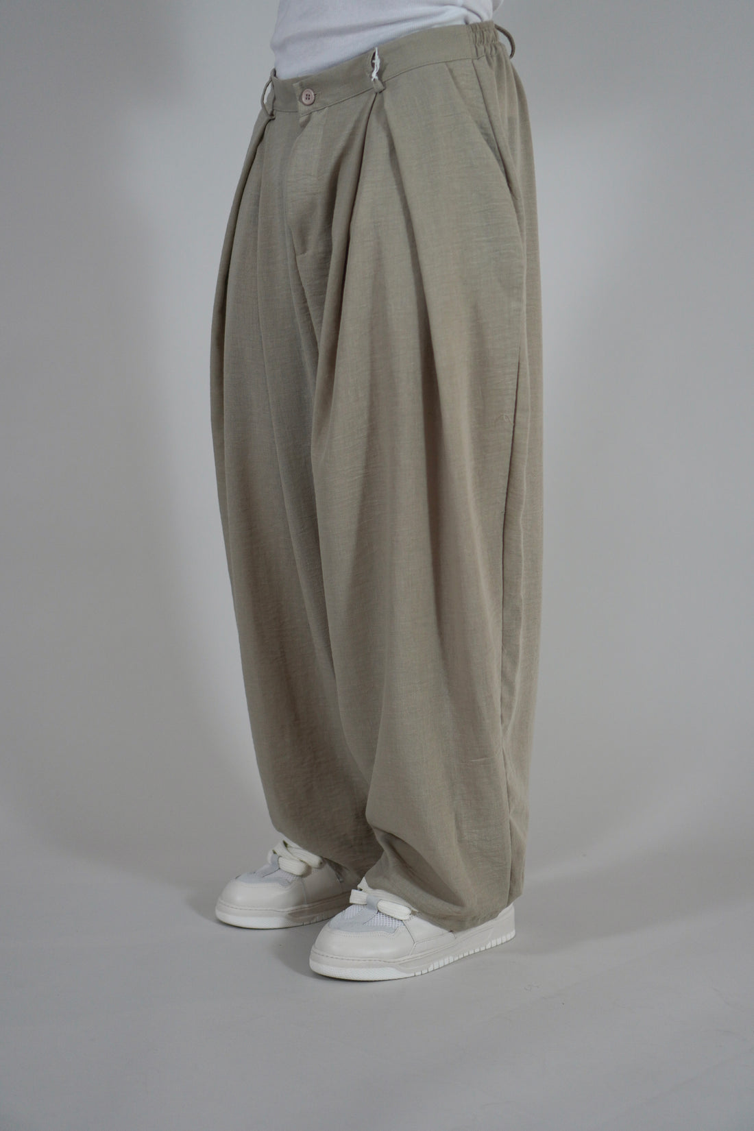 Pantalone Super Pencies Simil Lino Beige