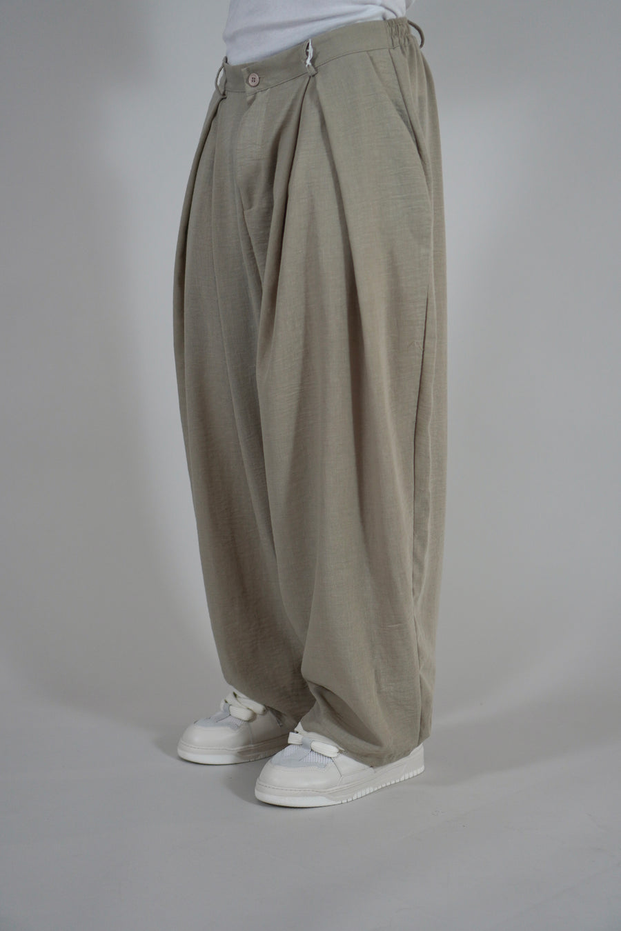Pantalone Super Pencies Simil Lino Beige