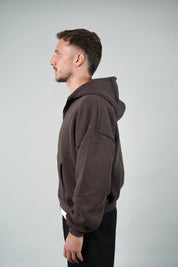 Hoodie Zip Moka