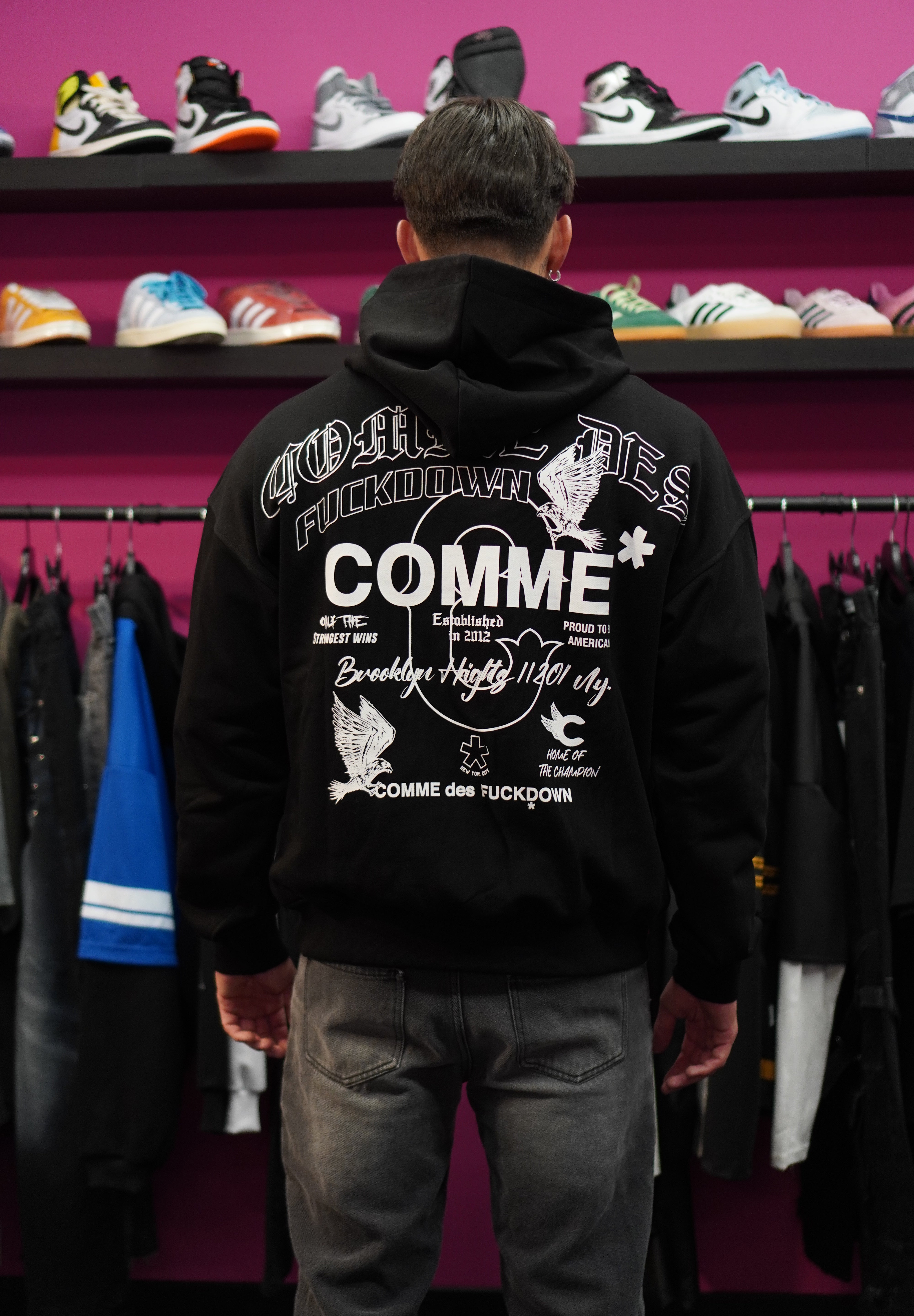 Hoodie Comme Des Fuckdown Gothic