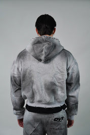 OVR Hoodie Rhinestone Grey