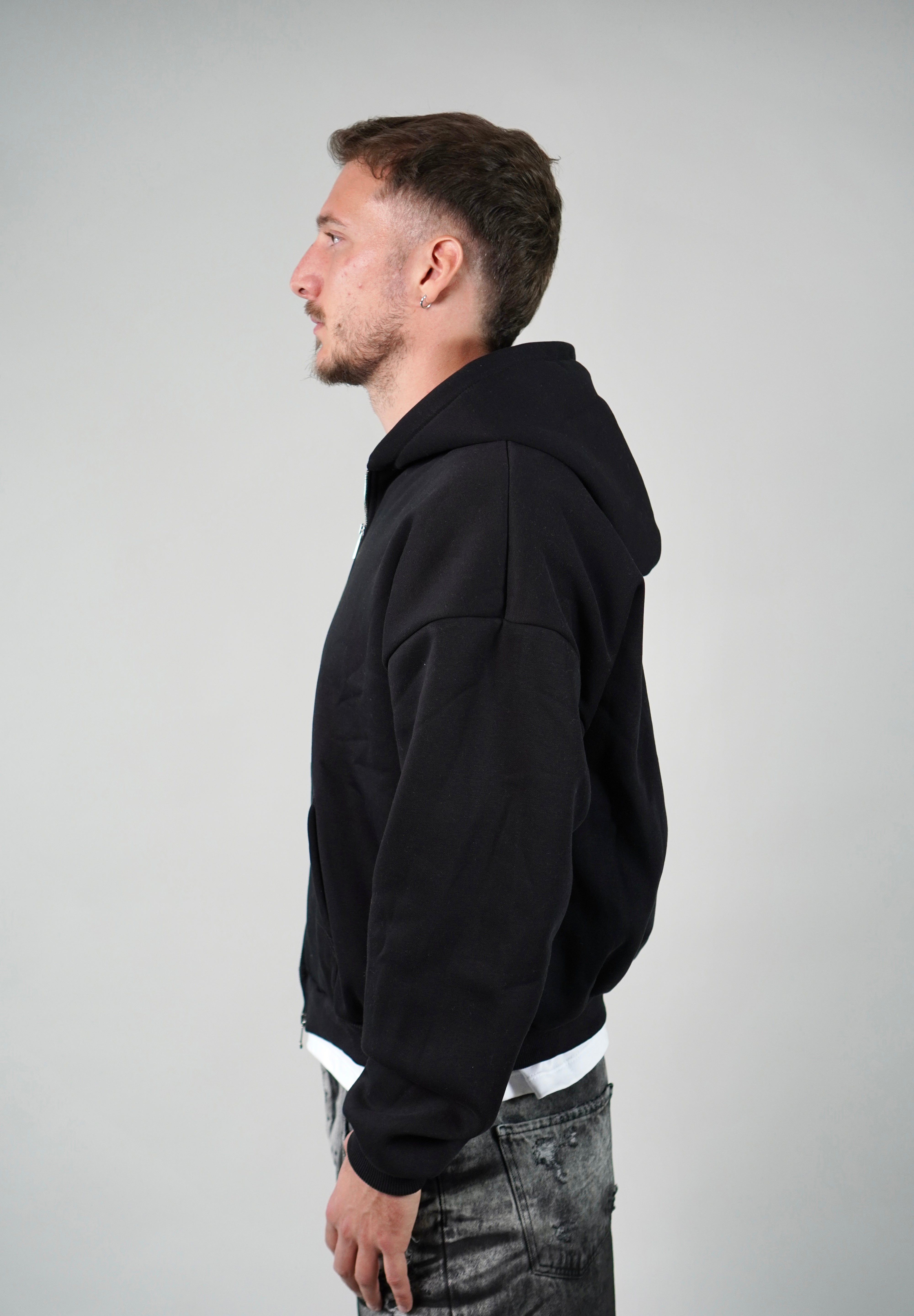 Hoodie Zip Black