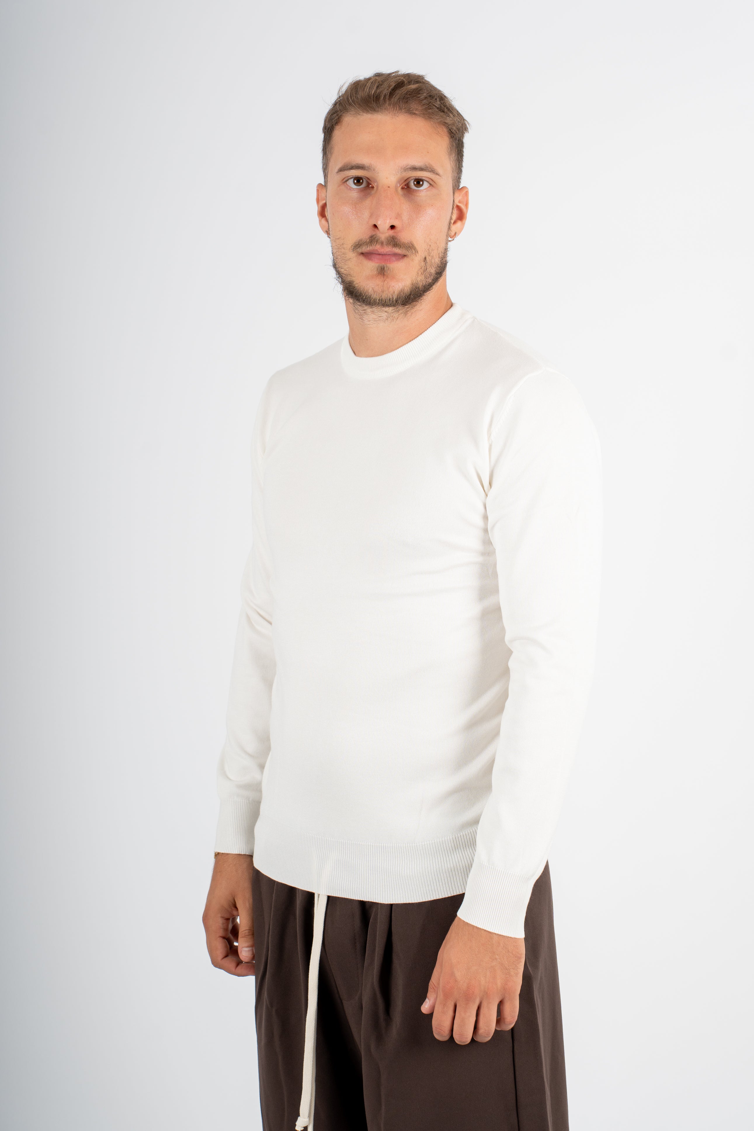T-Shirt Girocollo Manica Lunga