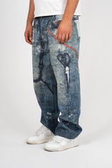 Jeans Baggy Digital Print